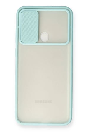 Samsung Galaxy A11 Kılıf Palm Buzlu Kamera Sürgülü Silikon - Turkuaz