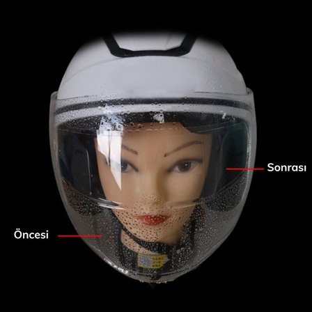B Buğu Önleyici Motosiklet Kaskı Vizörü Su Geçirmez Dayanıklı Çizik Koruma Lens Filmi