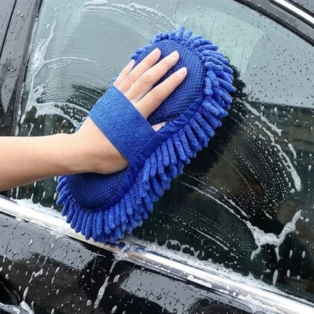 B Mikrofiber Oto Yıkama Eldiveni – Kalın Süngerli Araç Temizleme Bezi, Araba Yıkama Eldiveni