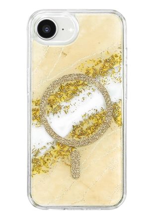Mey İthalat   iPhone 17E Lotus Simli Magsafe Kapak - Gümüş