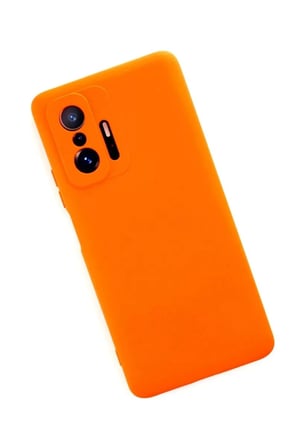 Mi 11T Pro Kılıf Nano içi Kadife Silikon - Turuncu