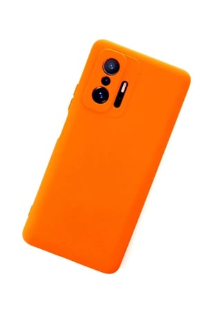 Mi 11T Pro Kılıf Nano içi Kadife Silikon - Turuncu