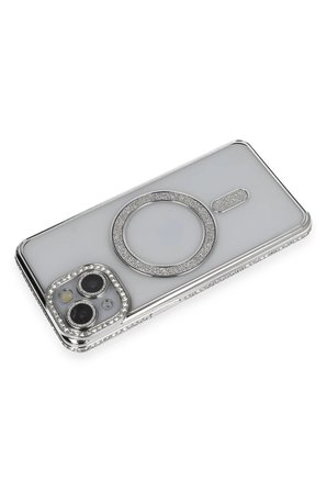 iPhone 13 Kılıf Joke Simli Magneticsafe Kılıf - Gümüş