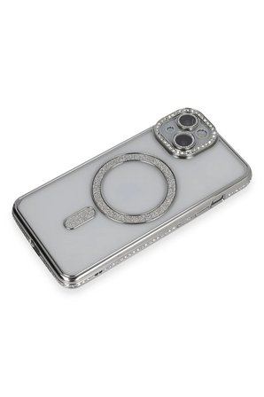 iPhone 13 Kılıf Joke Simli Magneticsafe Kılıf - Gümüş