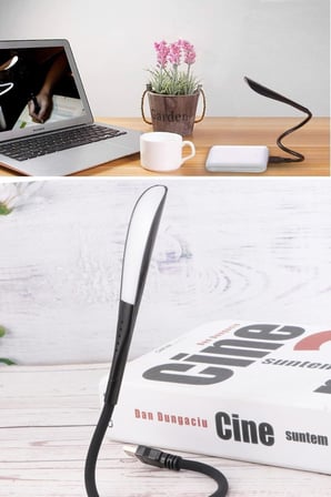 B USB Girişli 14 Ledli 3 Kademeli Dokunmatik Masa/Kitap Okuma Lambası Ledi Siyah