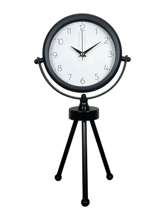 Black Classic Dekoratif Üç Ayaklı Masa Saati