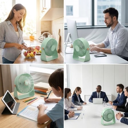 B 3 Kademeli Masaüstü Fan – Duvara Asılıp Sabitlenebilen Standlı Kaydırmaz Pedli Mini Fan ZB112