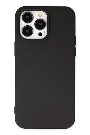 iPhone 14 Pro Max Kılıf Nano içi Kadife Silikon - Siyah