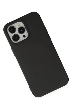 iPhone 14 Pro Max Kılıf Nano içi Kadife Silikon - Siyah