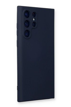 Samsung Galaxy S22 Ultra Kılıf Nano içi Kadife Silikon - Lacivert