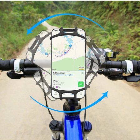 B Universal Bisiklet Motosiklet Çocuk Arabası Silikon 360 Derece Telefon Tutucu Tüm Modellerle