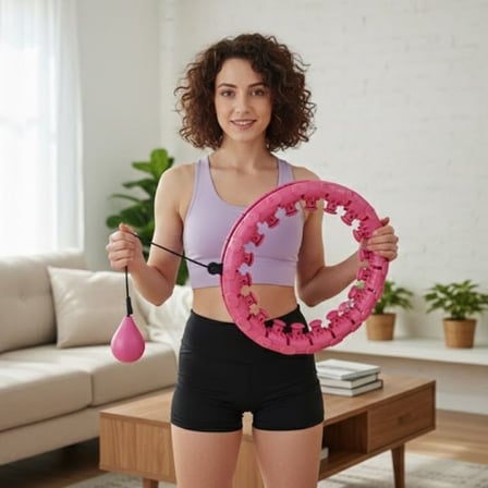 B Ayarlanabilir Zayıflatıcı Hulahop Bel ve Karın Bölgesi İçin İnceltici Fitness Aleti Spor Çemberi