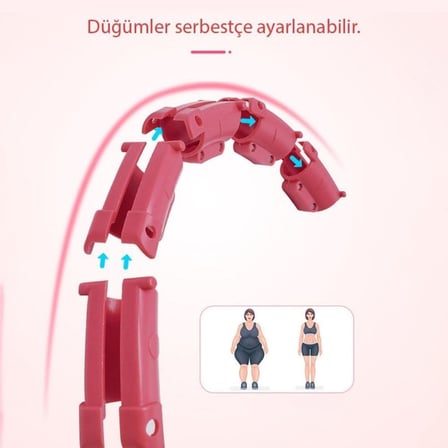 B Ayarlanabilir Zayıflatıcı Hulahop Bel ve Karın Bölgesi İçin İnceltici Fitness Aleti Spor Çemberi