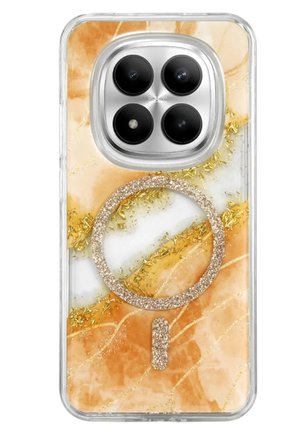 Mey İthalat   Redmi Note 15 Pro Plus 5G Lotus Simli Magsafe Kapak - Turuncu