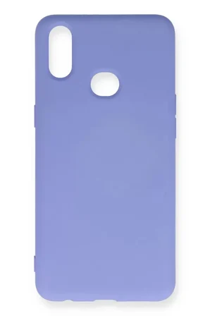 Samsung Galaxy A10S Kılıf Nano içi Kadife Silikon - Lila