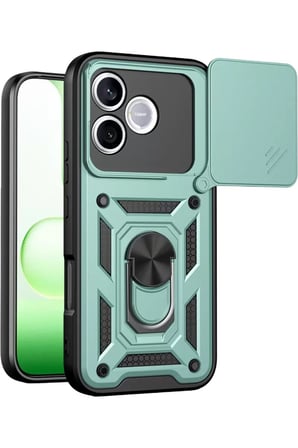 Mey İthalat  Huawei Honor 600 Lite Pars Lens Yüzüklü Silikon - Yeşil