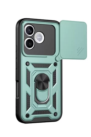 Mey İthalat  Huawei Honor 600 Lite Pars Lens Yüzüklü Silikon - Yeşil