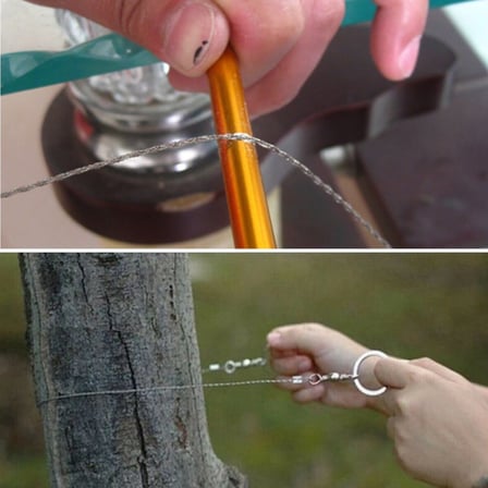 B Karavanda ,Kampda  Taşınabilir Mini  Zincir  Cep Testeresi Dişli Tel Ahşap Plastik Metal Kes