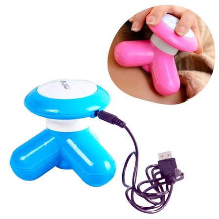 B 3 Başlıklı Titreşimli USB Şarjlı Mini El Masaj Aleti