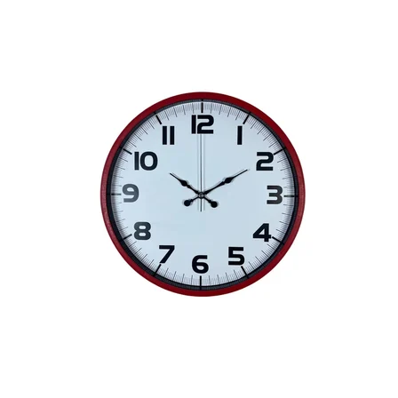 Premium Kırmızı 36 Cm Duvar Saati