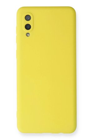 Mey İthalat  Samsung Galaxy A02 Kılıf Nano içi Kadife Silikon - Sarı