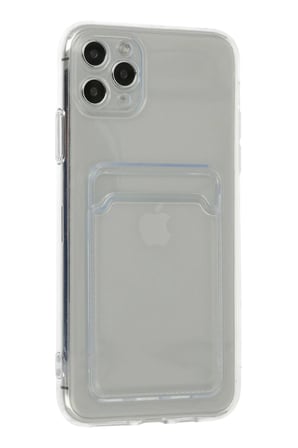 iPhone 11 Pro Max Kılıf Kart Şeffaf Silikon - Şeffaf