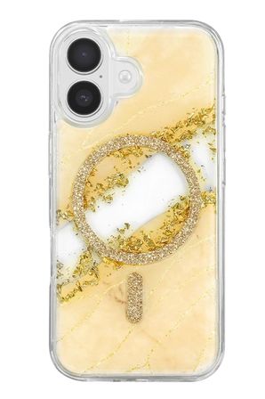 Mey İthalat   iPhone 16 Lotus Simli Magsafe Kapak - Gümüş