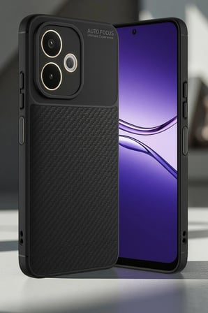 A5 Pro 4G Kılıf Auto Focus Karbon Kapak - Lacivert