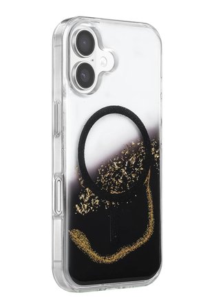 Mey İthalat   iPhone 17 Lotus Simli Magsafe Kapak - Siyah
