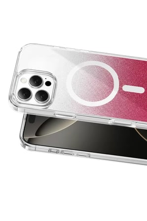 Mey İthalat   iPhone 16 Pro Max Sora Simli Magsafe Kapak - Kırmızı