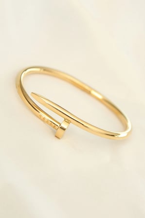 Mey İthalat 316L Çelik Gold Renk Çivi Model Bileklik