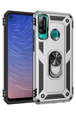 Huawei P40 Lite E Kılıf Sofya Yüzüklü Silikon Kapak - Gümüş
