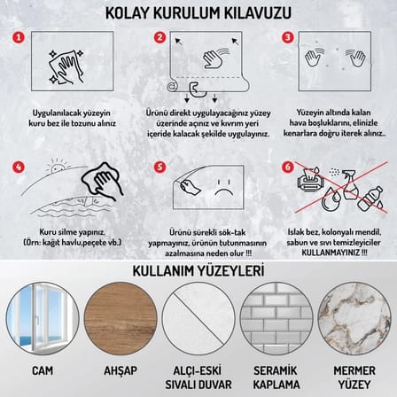 B 70x70cm Statik İz Bırakmaz Kağıt Renkli Çarpım Tablosu