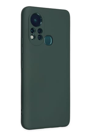 İnfinix Hot 11s Kılıf Nano içi Kadife Silikon - Koyu Yeşil