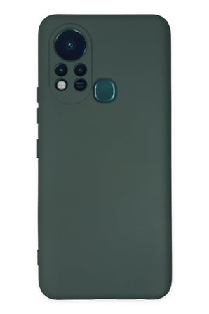 İnfinix Hot 11s Kılıf Nano içi Kadife Silikon - Koyu Yeşil