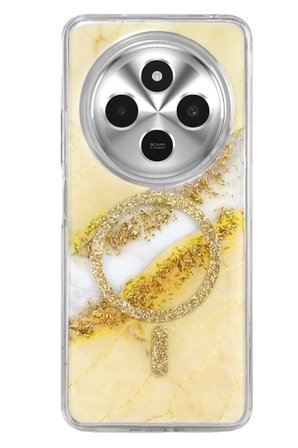 Mey İthalat   Redmi 14C Lotus Simli Magsafe Kapak - Gümüş