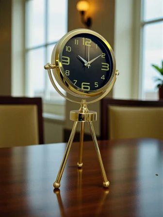 Vintage Prestige Üç Ayaklı Metal Masa Saati