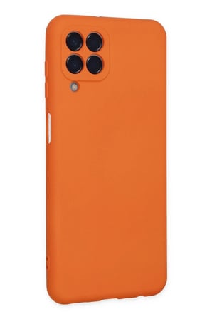 Samsung Galaxy M33 Kılıf Nano içi Kadife Silikon - Turuncu