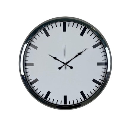 Krom Pure Simple Desenli 52 x 52 Cm Duvar Saati