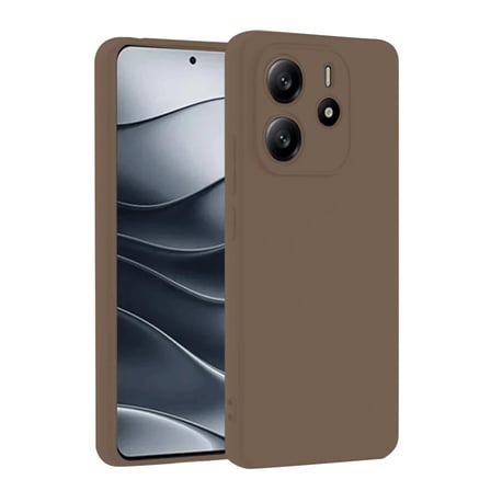 Redmi Note 14 4G Kılıf First Silikon - Kahverengi