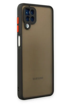 Mey İthalat  Samsung Galaxy A12 Kılıf Montreal Silikon Kapak - Siyah