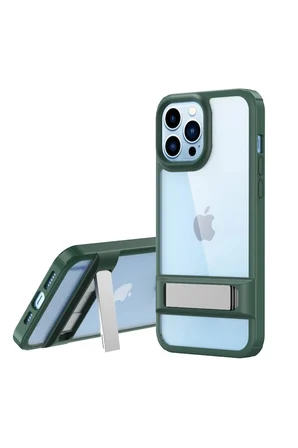 iPhone 13 Pro Kılıf Rolet Stand Kapak - Yeşil