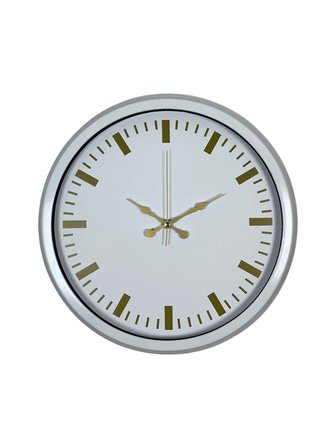 Beyaz Zarafet 40 Cm Metal Duvar Saati