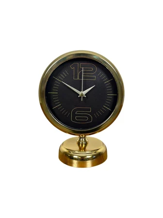 Elite Black Gold 25 x 20 Cm Metal Masa Saati