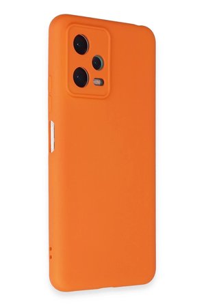Mey İthalat   Redmi Note 12 5G Kılıf Nano içi Kadife Silikon - Turuncu