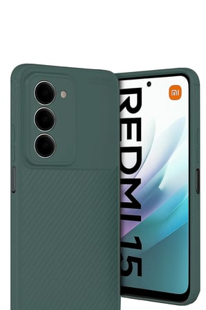 Mey İthalat   Redmi 15 4G Auto Focus Karbon Kapak - Koyu Yeşil