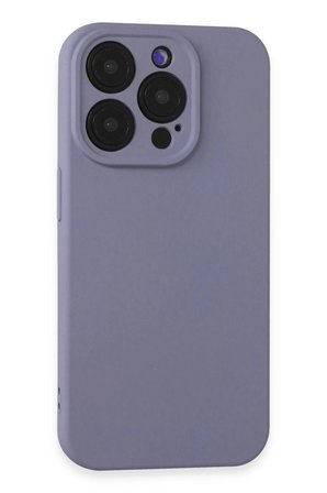 iPhone 15 Pro Kılıf Nano içi Kadife Silikon - Lila