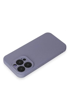 iPhone 15 Pro Kılıf Nano içi Kadife Silikon - Lila