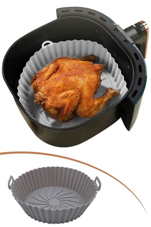 B Renkli Isıya Dayanıklı Yıkanılabilir Silikon Fırın Ve Airfryer Yuvarlak Model Pişirme Matı 20 Cm