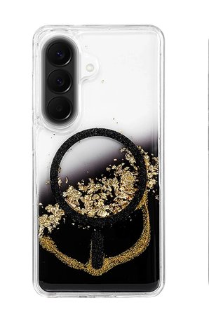 Mey İthalat  Samsung Galaxy A56 Lotus Simli Magsafe Kapak - Siyah
